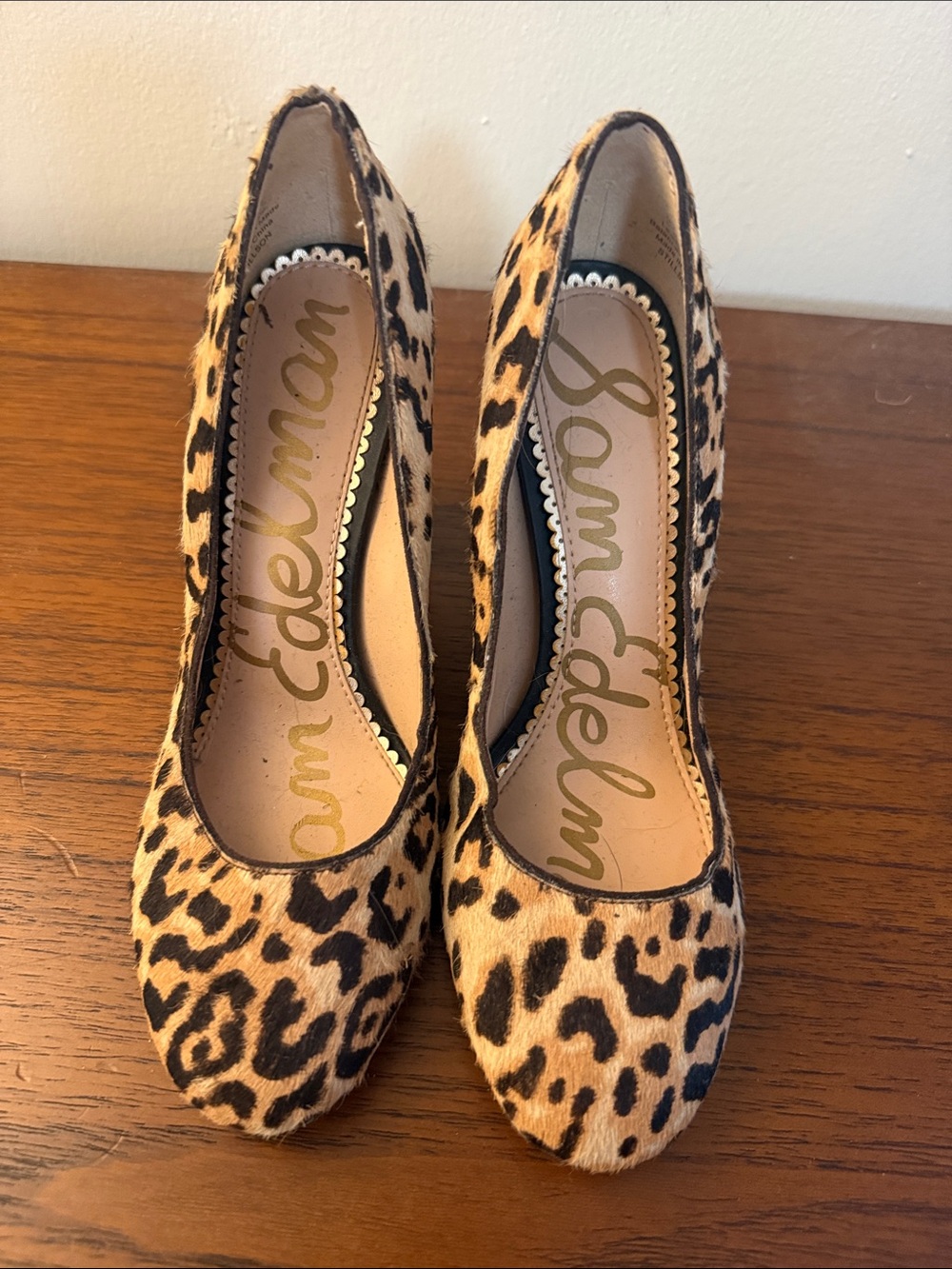 Sam Edelman Leopard-Print Pumps in Tan and Black